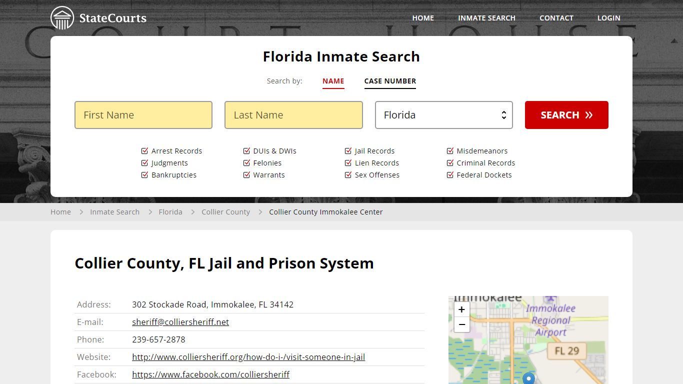 Collier County Immokalee Center Inmate Records Search, Florida ...